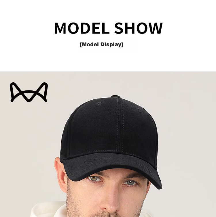 Miiow Men's Hard Top Baseball Cap Large Size Deep Fit Men's Duckbill Sun Hat Khaki 14