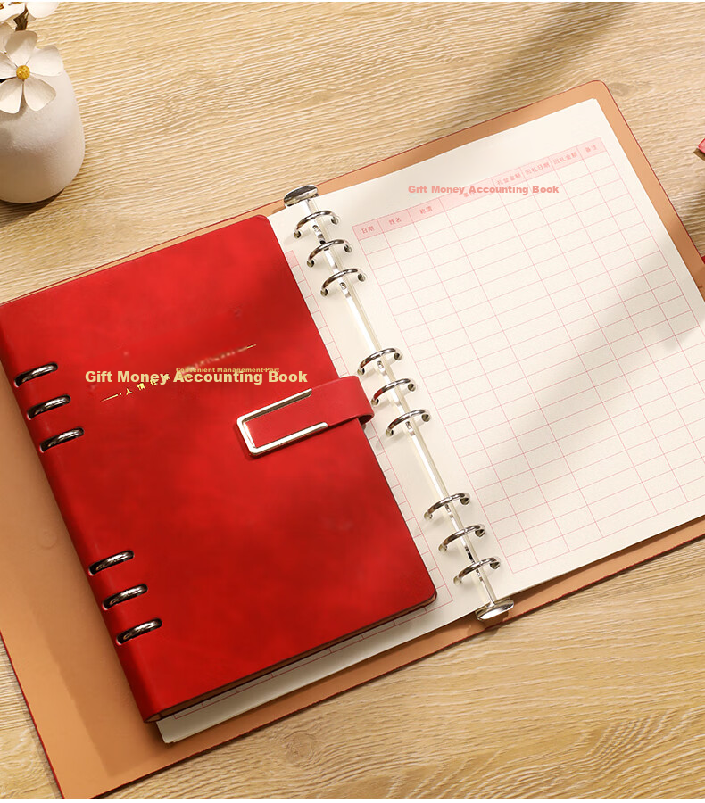 Jinyi Humanitarian Gift Money Accounting Book, Social Exchange Ledger, Wedding Gift Record Book, Wedding Guest Sign-In Book, Gift Money Registration Book, Gift Collection Ledger B5 Thoughtful (64 Lines) 15