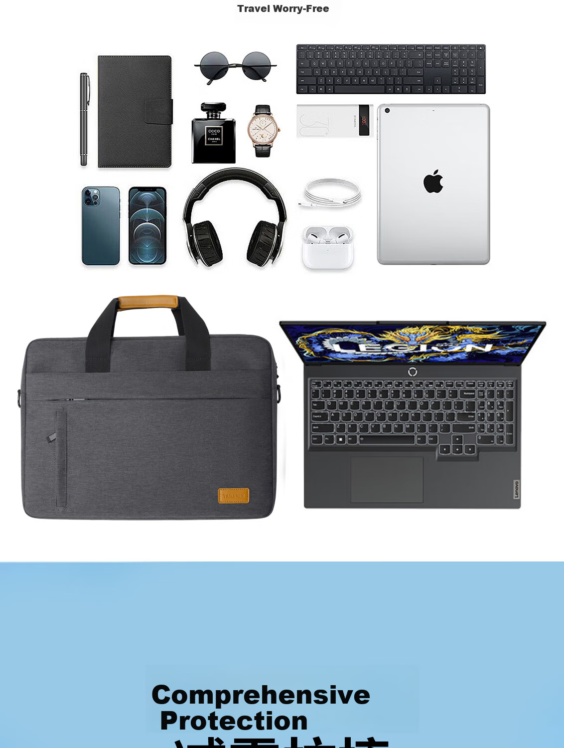 Taikesen 16-inch Laptop Bag Compatible with Apple Huawei Lenovo Legion Gaming Notebook Briefcase for Men and Women 7