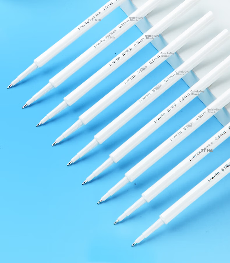 M&G Stationery 0.5mm Black Retractable Gel Pen Refills Quick-Dry ST Tip High-Capacity Refills i-Write Exam Special Refills 30 Pieces/Barrel 26A2A 4
