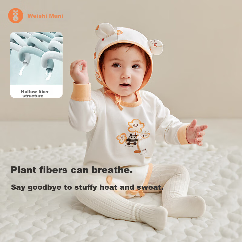 Weishi Muni Baby Romper Spring and Autumn Infant One-piece A-Class Toddler Triangle Bodysuit Crawling Suit