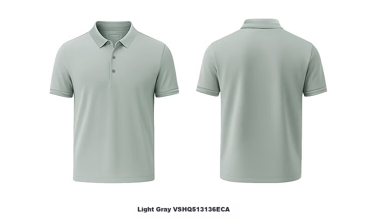 YOUNGOR Men's Summer Short Sleeve Polo Shirt UPF100+ Antibacterial Sun Protection Cooling Business Outdoor Collared T-Shirt 513136D 32