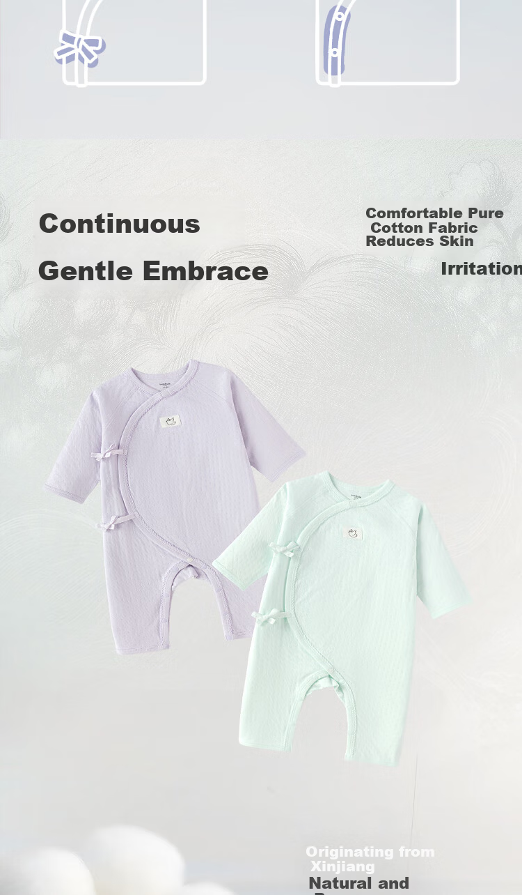 Balabala Baby Romper Infant One-Piece Cotton Bodysuit Spring 2026 Newborn Cute Jumpsuit 3