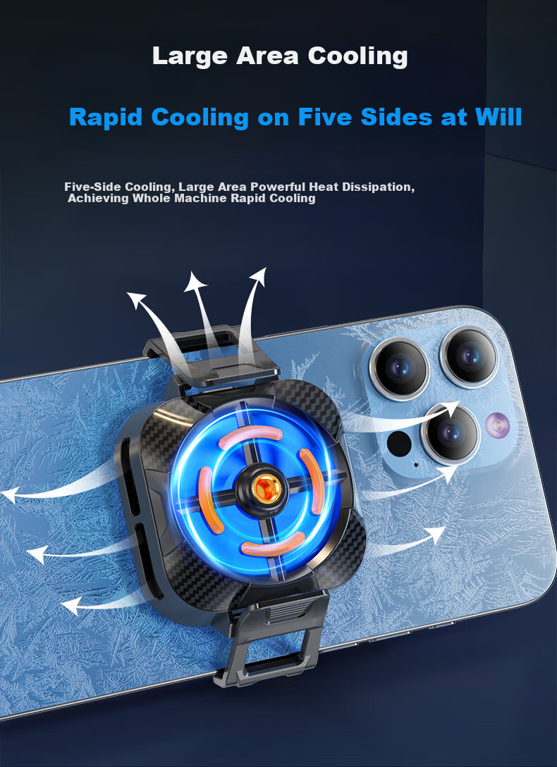 KOVOL [300,000mAh Dual-Use Model] Magnetic Phone Cooling Pad for Live Streaming, Temperature Control Device, Semiconductor Cooling Back Clip for Apple IPhone 17 Gaming 6