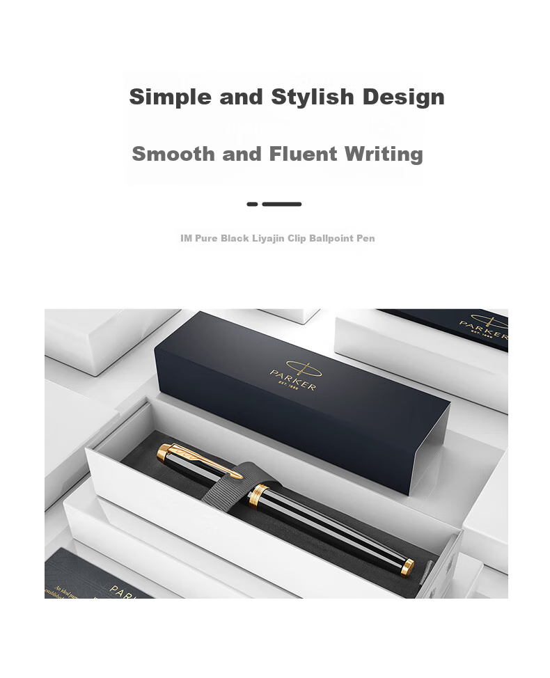 PARKER IM Phantom Black Blue Ballpoint Pen 4