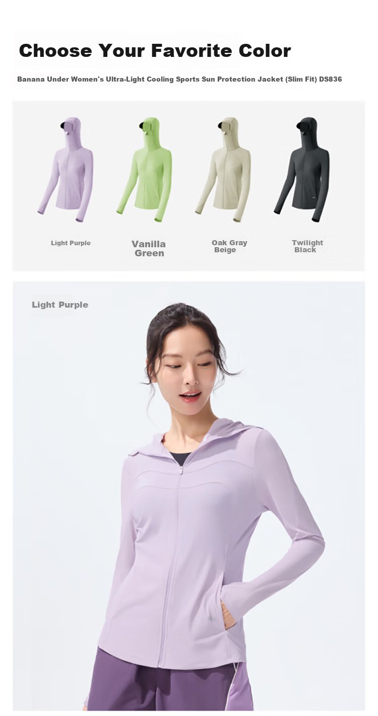 Beneunder Women's Summer UV Protection Jacket Slim Fit Lightweight Cooling Sunscreen Coat DS836 32