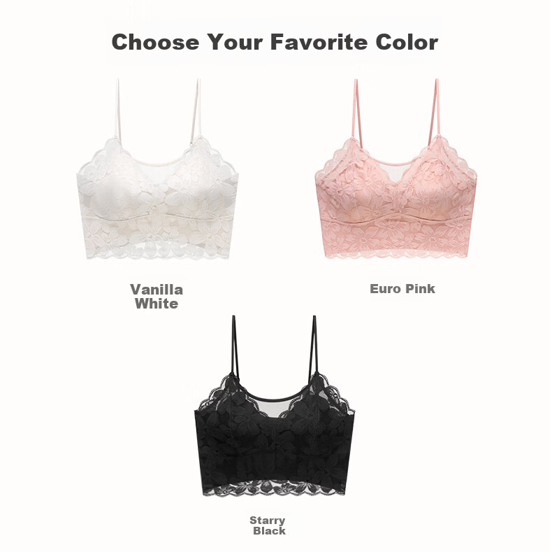 Manifen Floral Lace Padded Bra Women's Camisole Vest New Back-Slimming Bra Sleeveless Outerwear Base Shirt 14