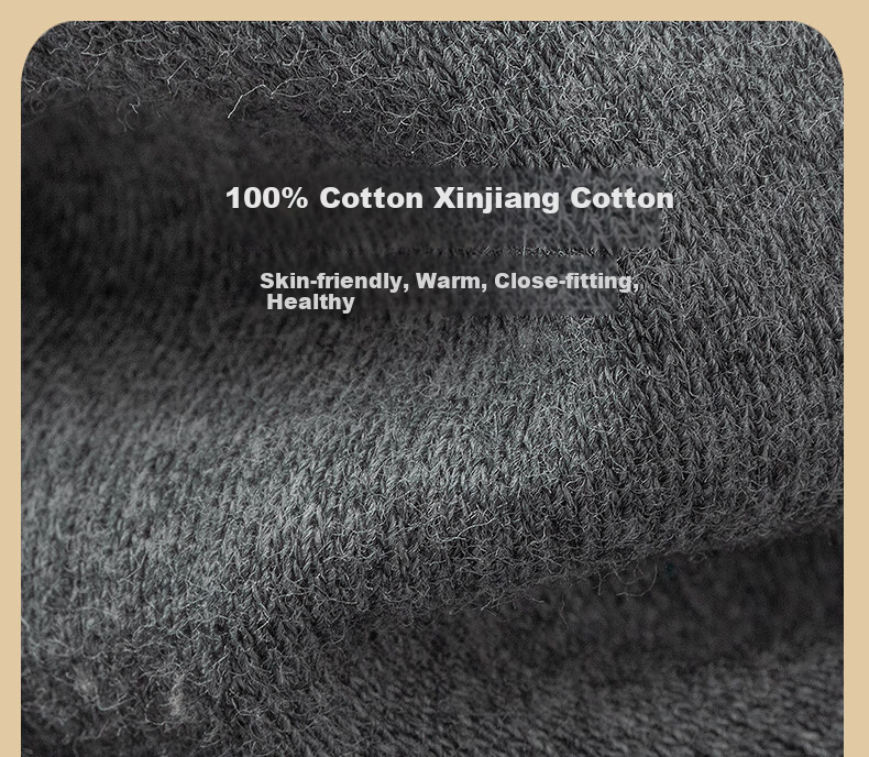 Seven Wolves 100% Cotton High Neck Autumn Winter Men's Thermal Shirt Windproof Neck Protection Pure Cotton Base Layer 4