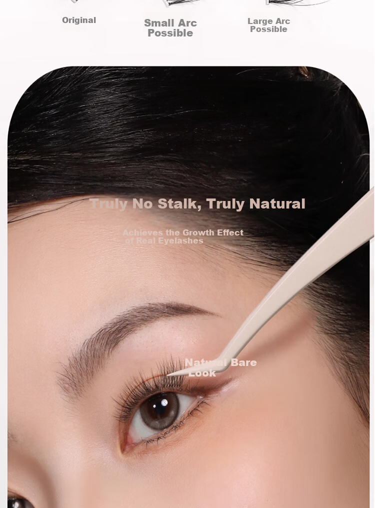 Goood 0.07mm Ultra-Fine Korean Style False Eyelashes, Individually Defined, Glue-Free, Self-Adhesive, Formaldehyde-Free, Natural Look 14