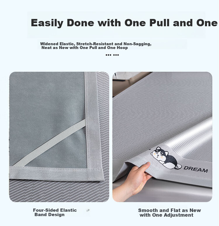 Nanjiren Summer Cooling Mat A-Class Antibacterial Carbon Fiber Ice Silk Mat Three-Piece Set Double Home Cooling Ice Silk Bed Sheet 1.8m Bed 3