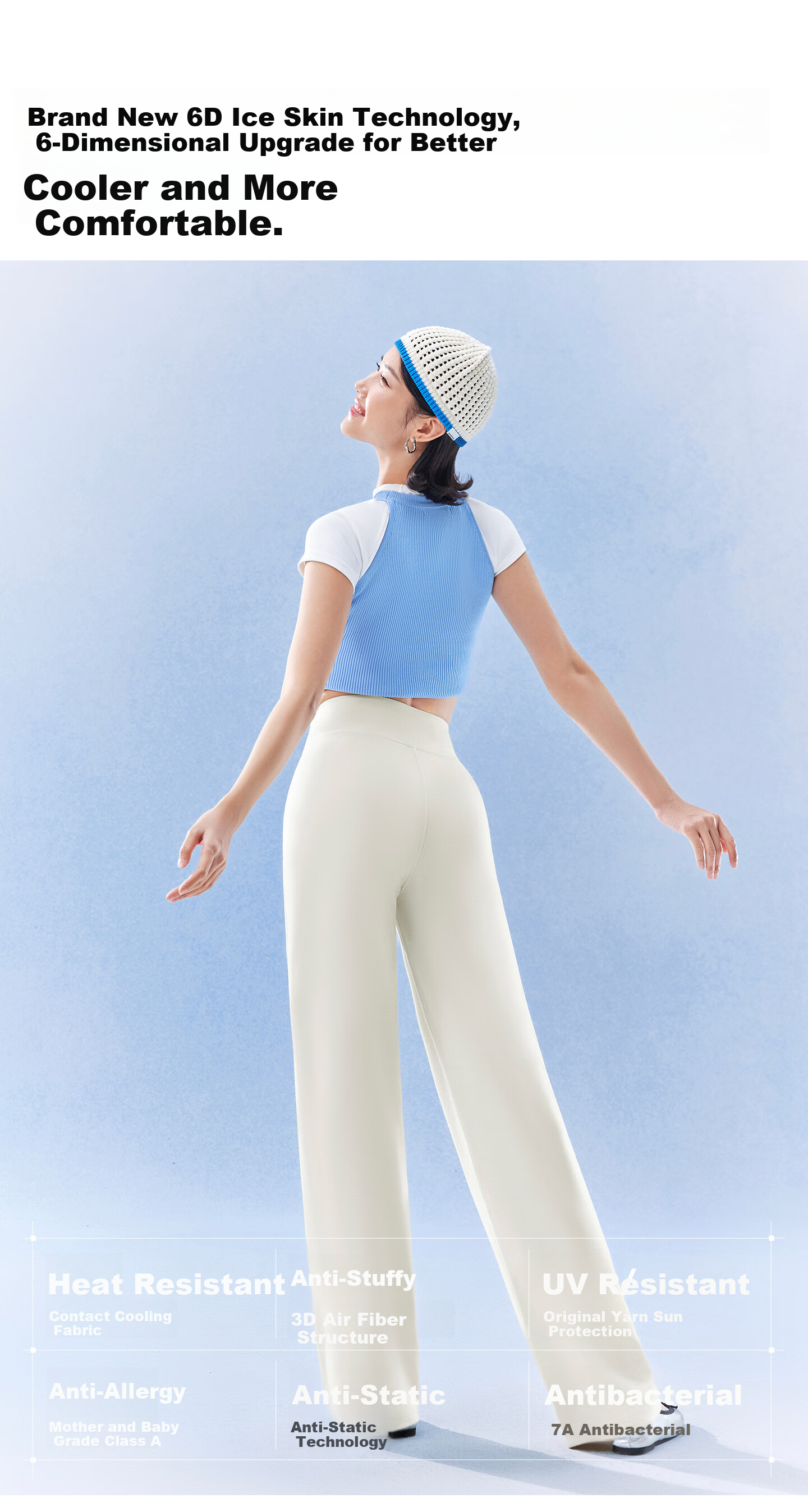 SIINSIIN Yang Mi Style Casual White Straight-Leg Pants Women Summer Slimming Sports Pants 2026 New Ice Skin Sun Protection 4