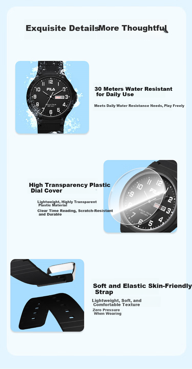 FILA Student Watch for Middle And High School Boys And Girls, Children's Exam Watch, Sports Watch Gift for Middle School Entrance Exam 6691-008 5