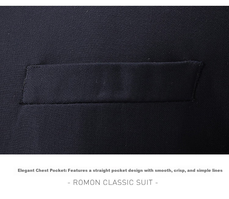 ROMON Zhongshan Suit Men's Wedding Tuxedo Stand Collar Dad Outfit New Chinese Style Groom Engagement Chinese Style Suit 12