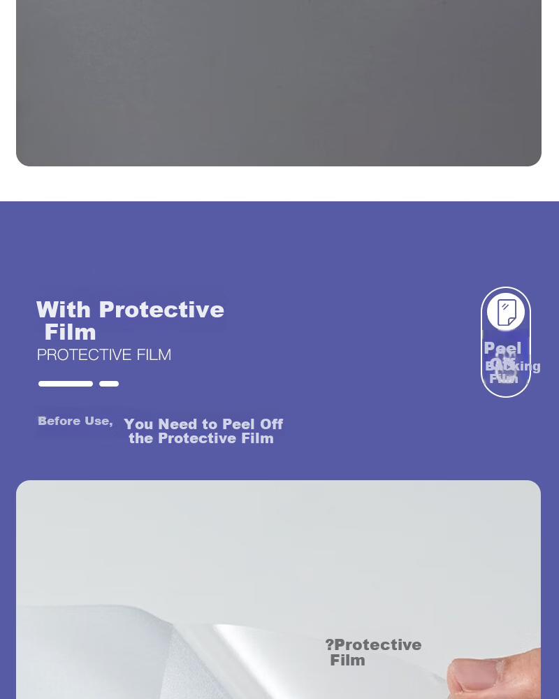 Fuju Bathroom Frosted Glass Privacy Film Waterproof Window Sticker Nano Adhesive Self-Adhesive 60x200cm with Tools 2