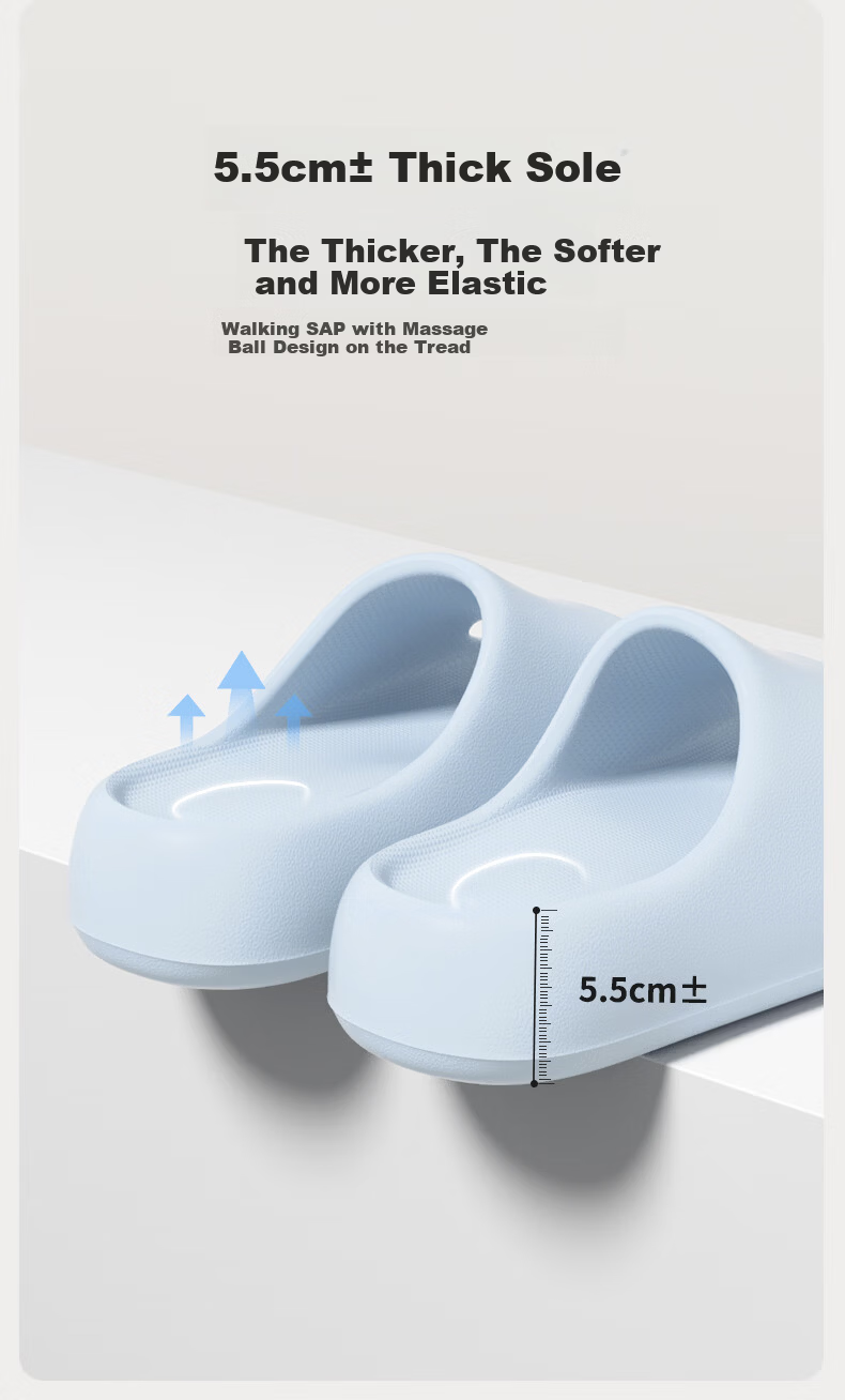 Chedoir Chubby Platform Thick-Soled Slippers for Women 2026 Summer New Indoor Comfortable EVA Sandals for Outdoor Wear 7