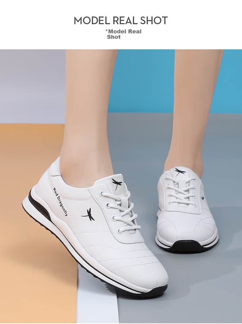 Red Dragonfly Women's Casual Shoes INS Trendy White Korean Style Sneakers C02103471 White Size 35 5
