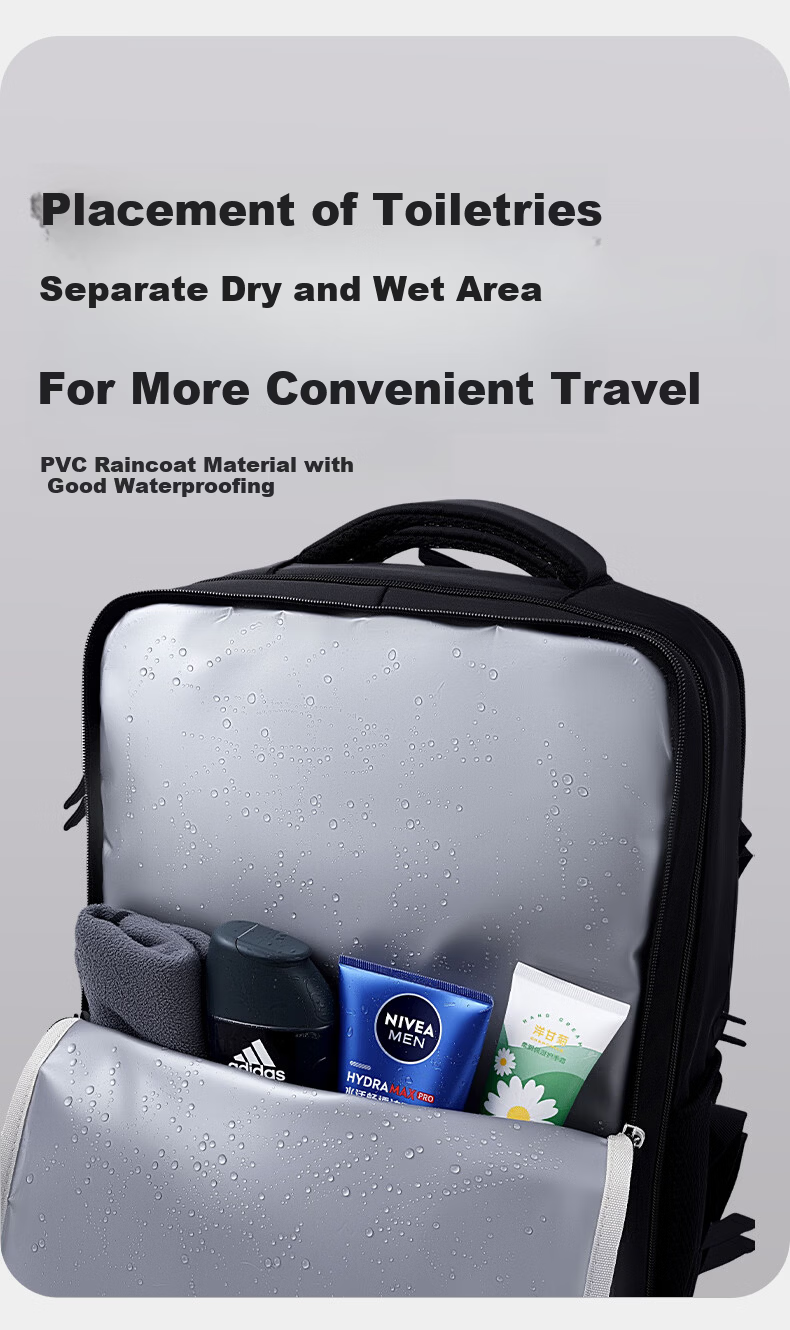 Warrior Men's Backpack, Large Capacity, Short-Distance Business Trip Travel Bag, Dry And Wet Separation, Carry-On Luggage, Schoolbag 13