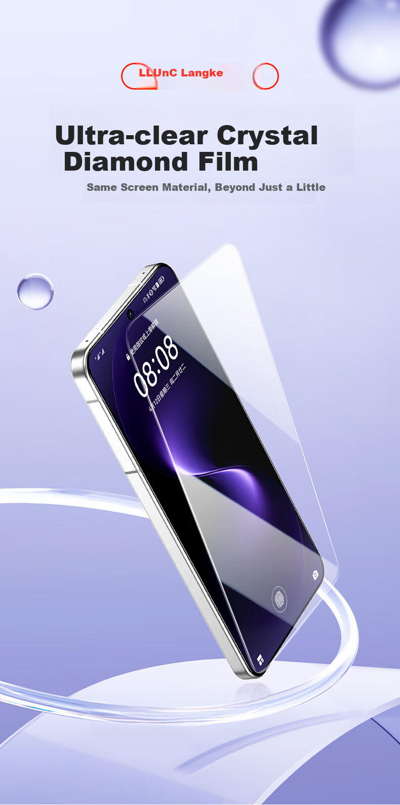 Langke [2-Pack] Tempered Glass Screen Protector for Huawei Nova 15 Pro/Ultra, Ultra-Thin, High-Definition, Anti-Fingerprint, Full Coverage, No Black Edges 1
