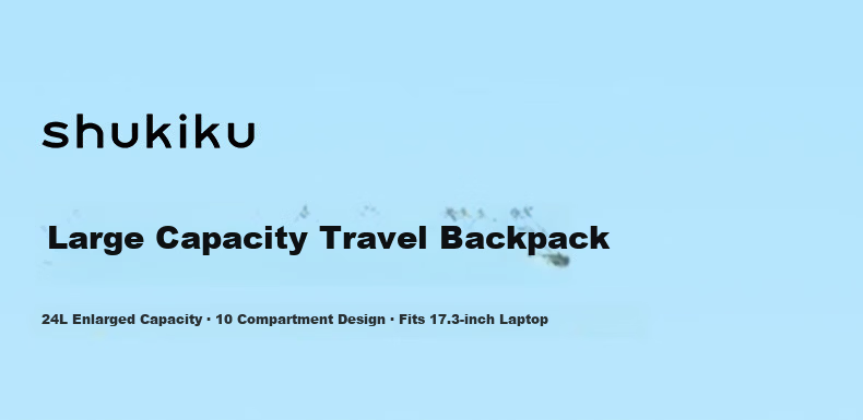 SHUKIKU Qingxing Backpack Youth Fashion Lightweight Travel Bag Large Capacity School Bag for High School Students Black 2