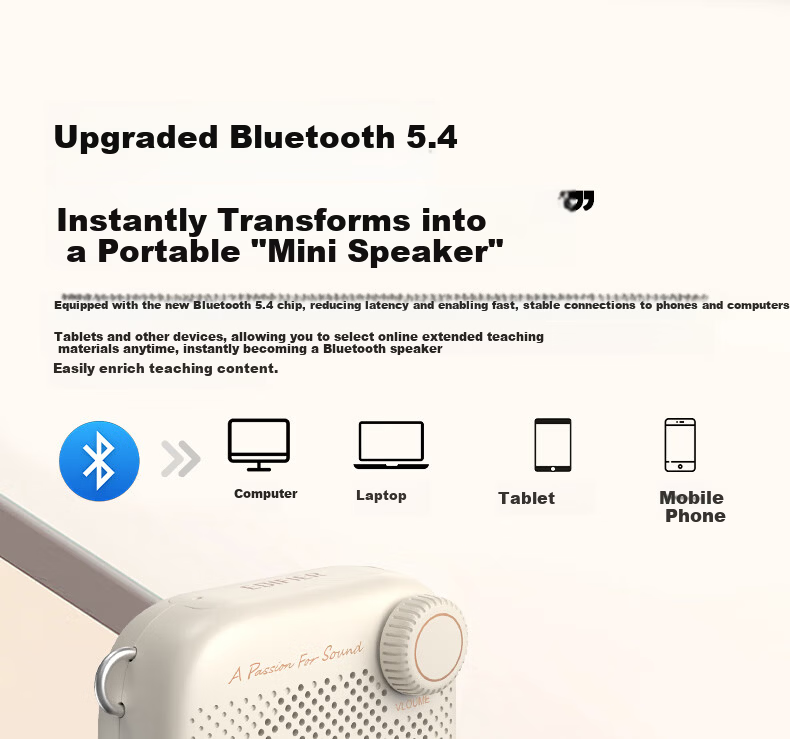 EDIFIER MF1 Wireless Portable Amplifier Mini Bee Amplifier Teacher Tour Guide Amplifier Summer Purple 23