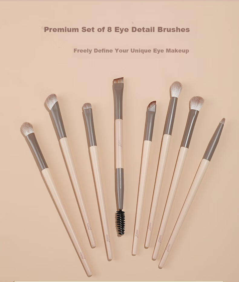 MSQ 15-Piece Milk Coffee Upgraded Animal Hair Professional Makeup Brush Set Loose Powder Brush Foundation Brush Eyeshadow Brush Holiday Gift 10