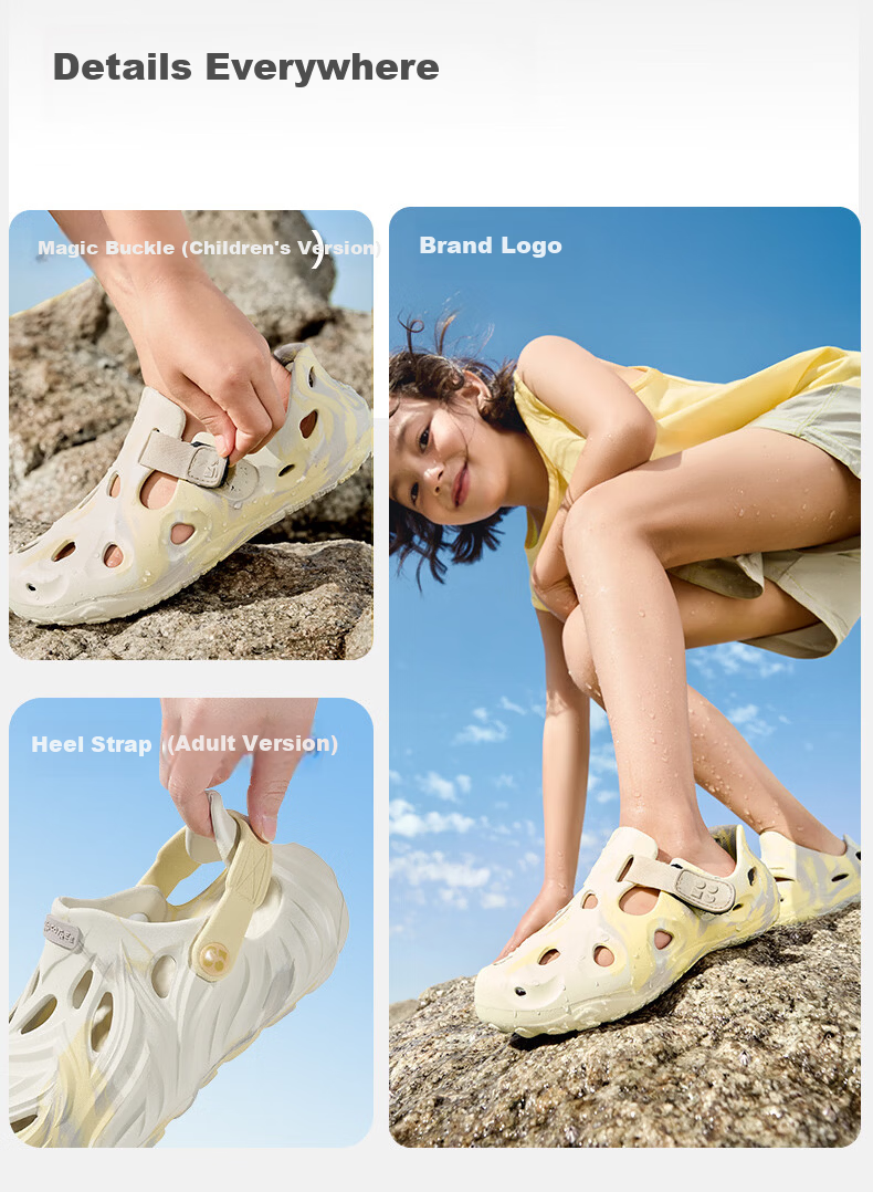 Kocotree KK Tree Kids Ventilated Non-Slip Lightweight Beach Water Shoes for Boys and Girls Parent-Child Model 22