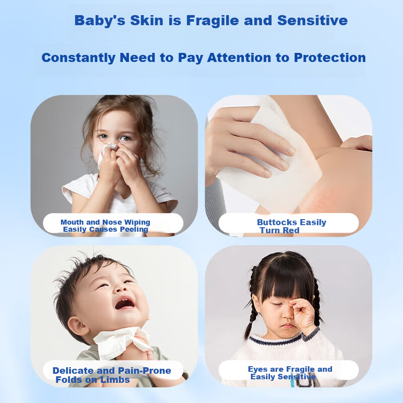 Ankexin Baby Moisturizing Cream Facial Tissue Cloud Soft 3-Ply 100 Sheets 5 Packs