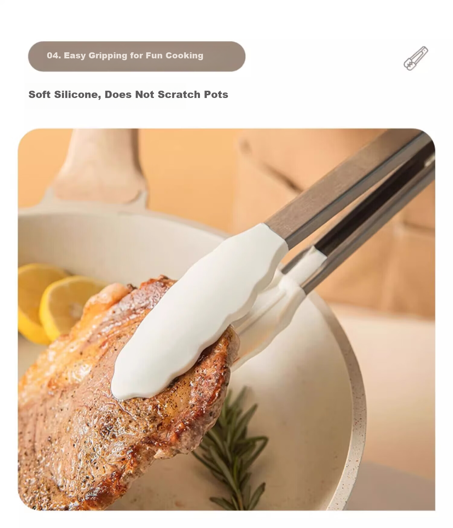 Carrot Silicone Spatula Non-Stick Cooking Turner Kitchen Utensil for Frying Pan and Wok 20
