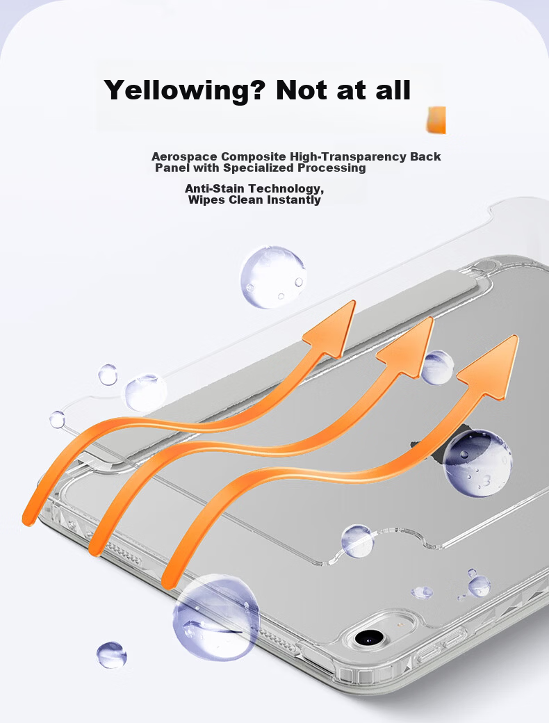 Suoying Smart Y-Fold iPad Air 8/7/6 Case 2026/25/24 Models 11/10.9 Inch M4/3 Protective Cover Acrylic Silicone Anti-Bend Pen Slot for Apple Tablet 11