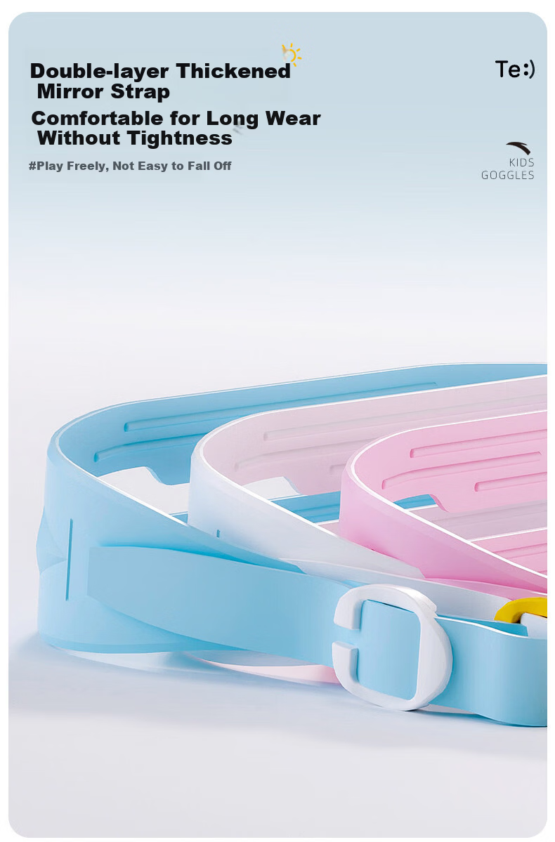 ANTA Kids Swimming Goggles and Swim Cap Set, Unisex Children Anti-Fog Waterproof Protective Professional Training Swim Gear 7