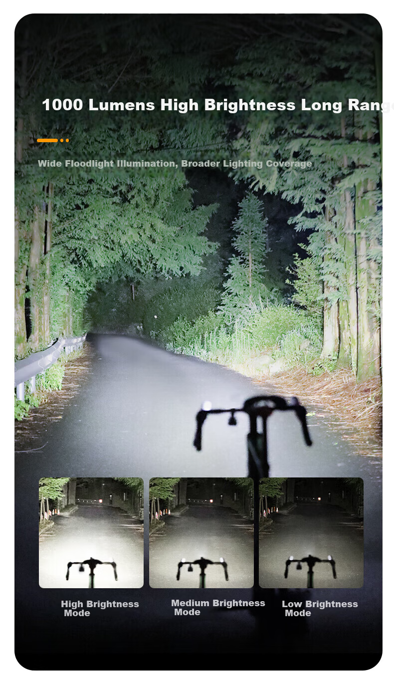 TOSUOD Bicycle Light Night Riding Flashlight Under Mount High Brightness Front Light Road Mountain Bike Hanging Outdoor Cycling Equipment 3