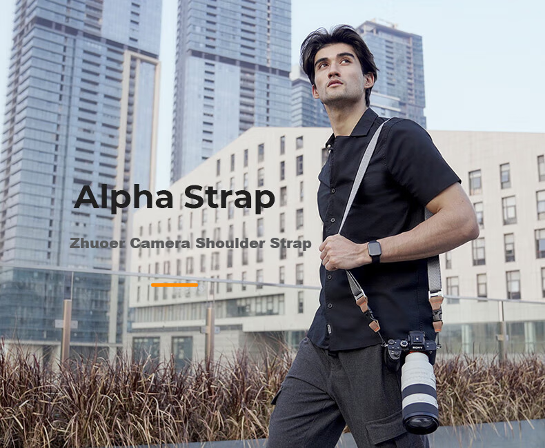 Zhuoer KF13.115V1 Camera Strap Wrist Strap Quick Release Shoulder Strap Suitable for Canon Sony Leica Mirrorless And DSLR Crossbody Decompression Camera Shoulder Strap DSLR Neck Strap Neck Strap Phantom Black 3