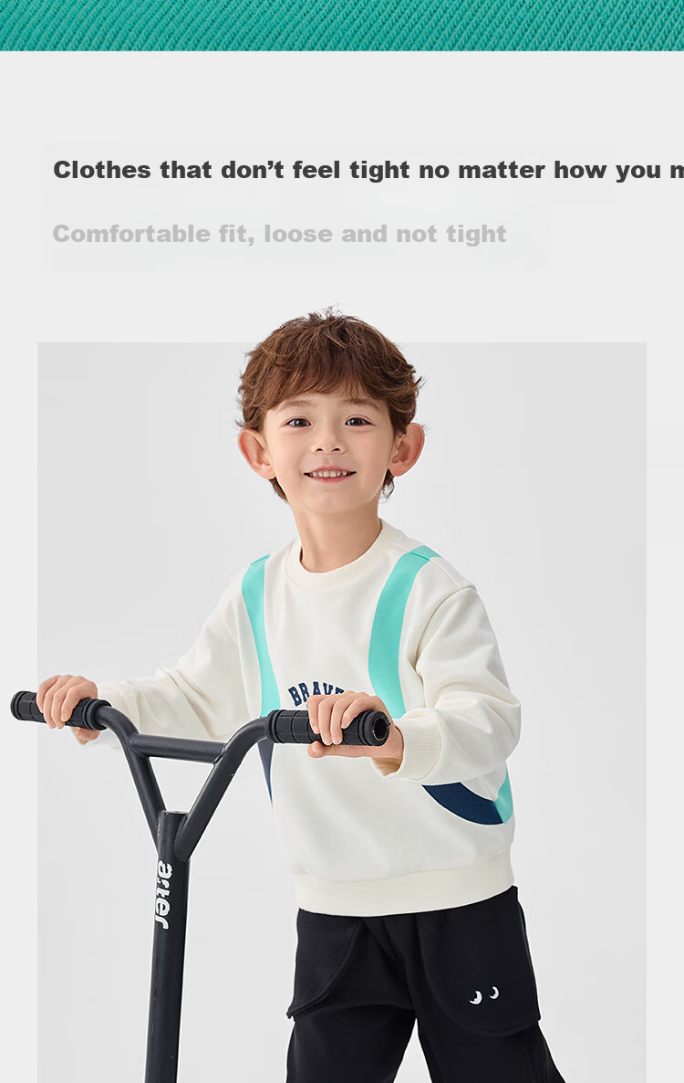 Balabala Kids Sweatshirt Boys Inner Wear 2025 Spring Printed Top [Mall Same Style] 201125121101 5