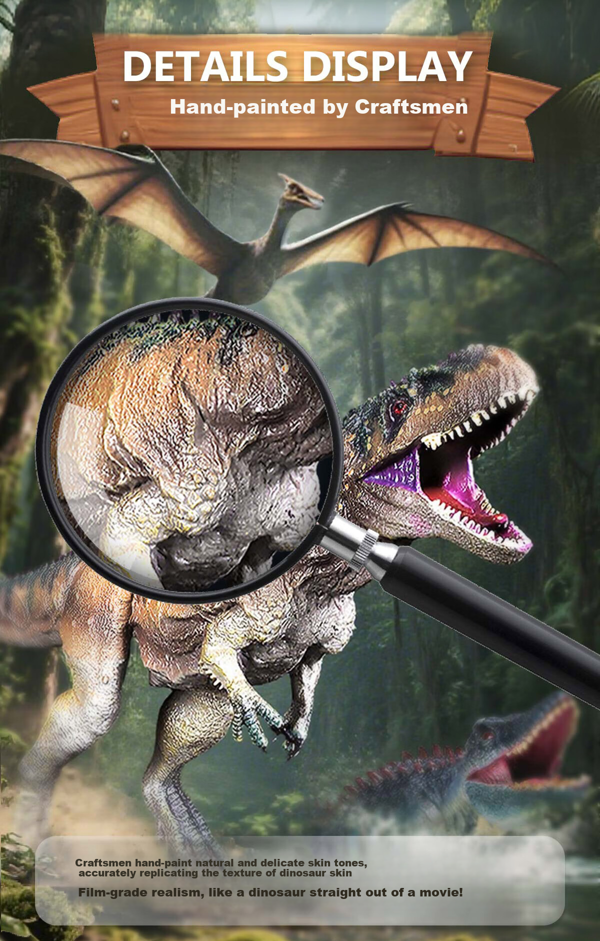 Bameika Large Intelligent Sound-Making Dinosaur Model Toy Realistic Jurassic Animal South Giant Beast Drago 7