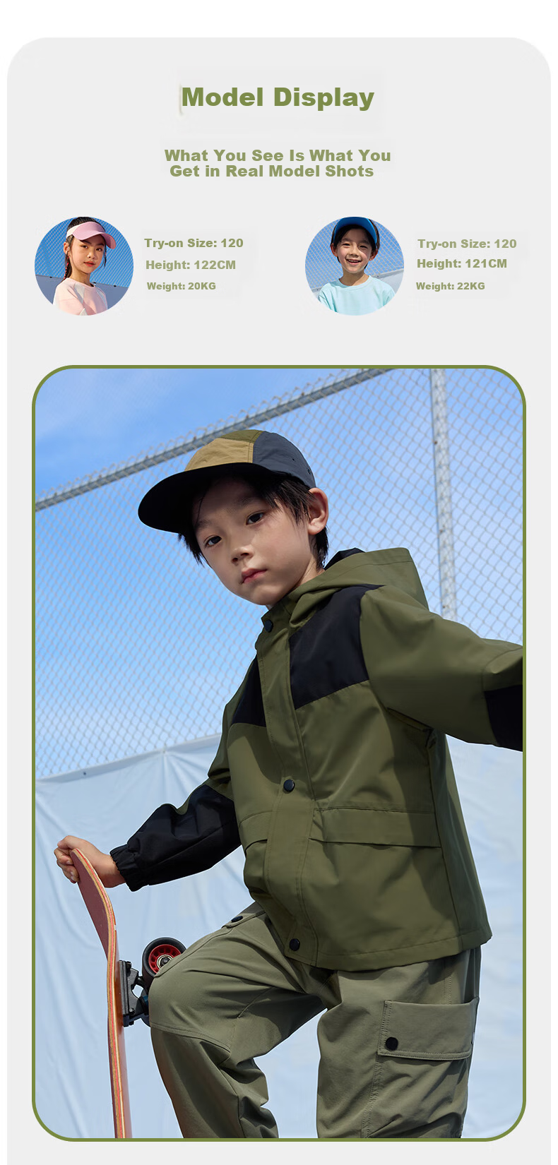 Jeanswest Children's Clothing, Boys' Jacket for Spring And Autumn, 2026 New Style, Kids' Windbreaker, Color-Block Splicing, Girls' Clothes, Spring Outerwear 6