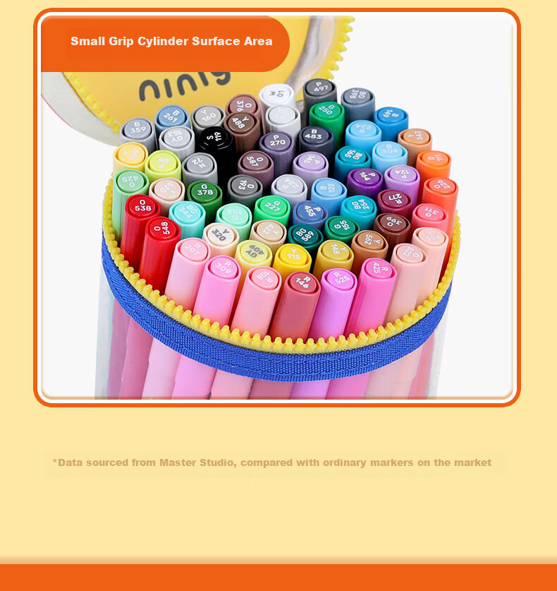 GRASP Soft Tip Acrylic Markers 36 Colors Large Capacity Layerable Watercolor Pens Skin-Friendly Washable Graffiti Drawing Pens Kindergarten Art Children Outdoor Sketching Essentials 8
