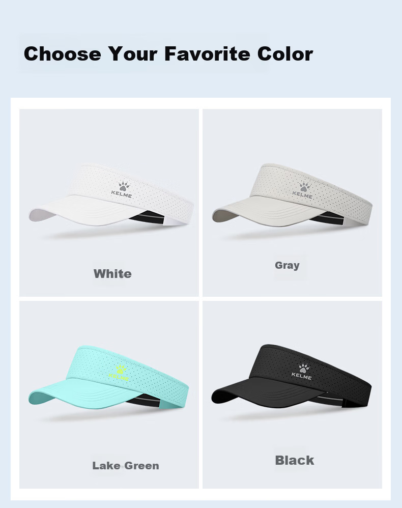 KELME Marathon Sports Quick-Dry Running Training Racing Cap Mesh Breathable Tennis Sunshade Sun Protection Hat 15