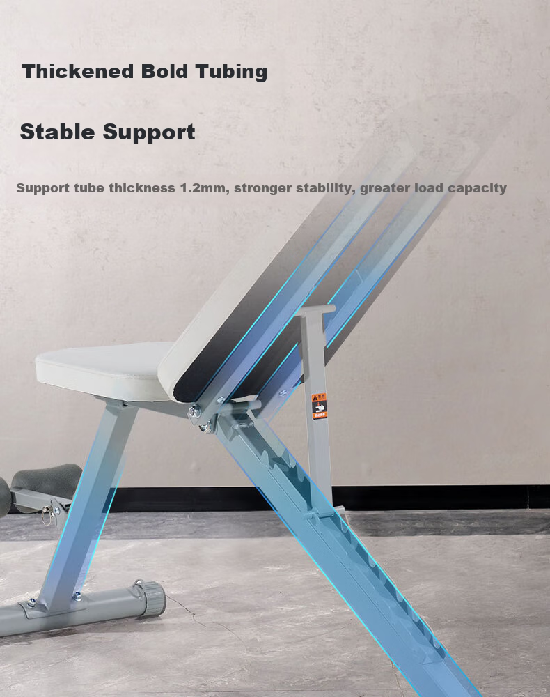 SHUA Dumbbell Bench Fully Foldable Adjustable Home Gym Training Equipment SH-G592 Ivory White 3