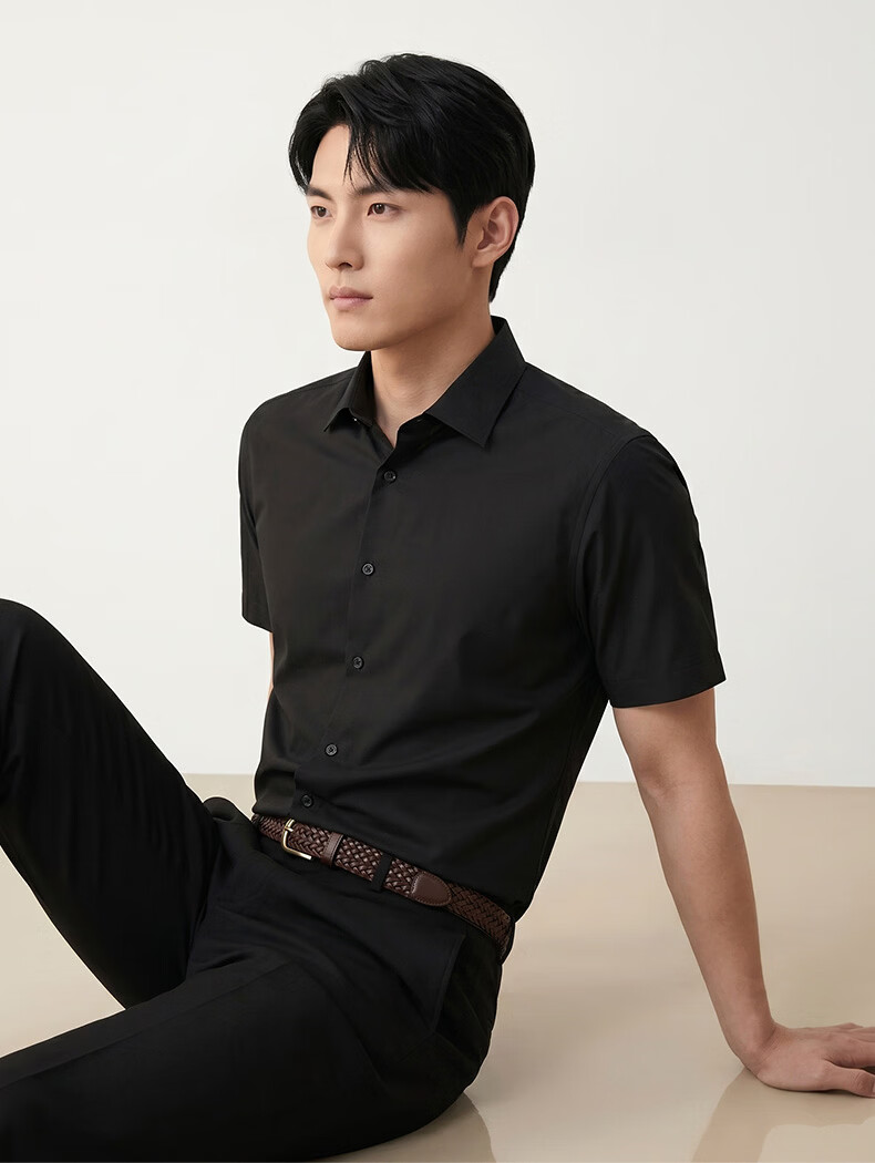 G2000 Men's 2026 Spring Summer Commuter Short Sleeve Shirt Quick-Dry Wrinkle-Free Anti-Static Mall Edition 21