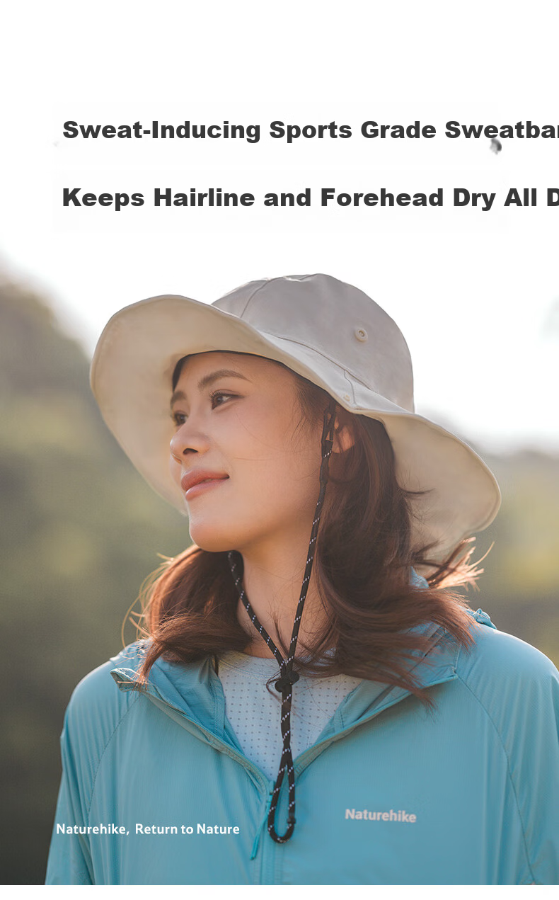 Naturehike Large Brim Fisherman Hat Outdoor Rainproof Sun Protection Waterproof Hiking Mountaineering Creek Walking Men's Hat 6