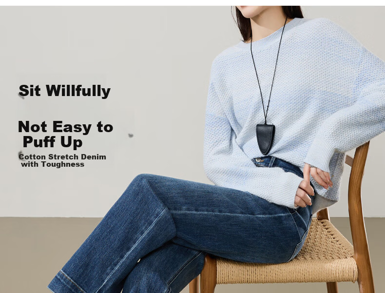 ESE-Y Wide-Leg Retro Petite Straight-Leg Jeans for Women 2026 Spring Slim Fit Black 30 12