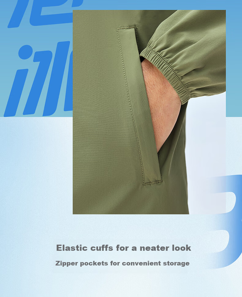 ERKE [Yu Shitong Same Style] Men's Sunscreen Jacket Spring Men's Coat Moisture-Wicking Quick-Dry UPF100+ Cooling Sports Shirt 25