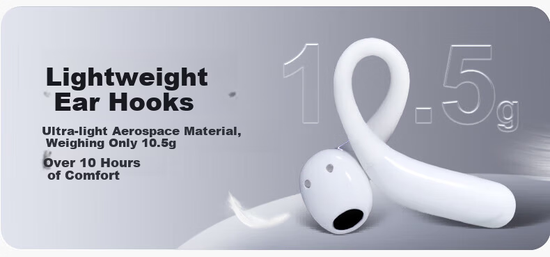 Jinyun Berlin Voice Bluetooth Earbuds Apple Bone Conduction Concept True Wireless Ear-Hook Semi-In-Ear Sports Running Call Long Battery Life Air8 7