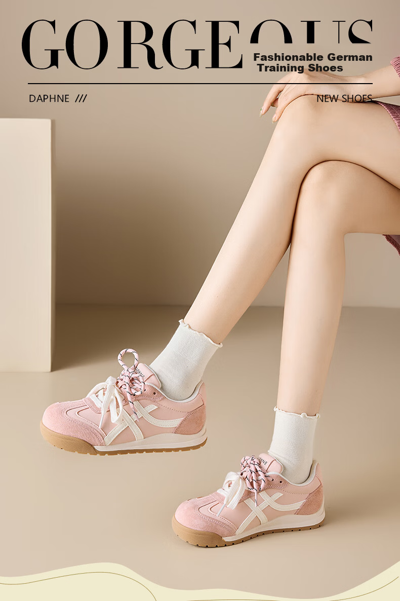 Daphne Women's Height Increasing Sneakers 2026 New Summer Thick Sole Soft Sole Stylish Pink Sports Shoes Female Trainer 1