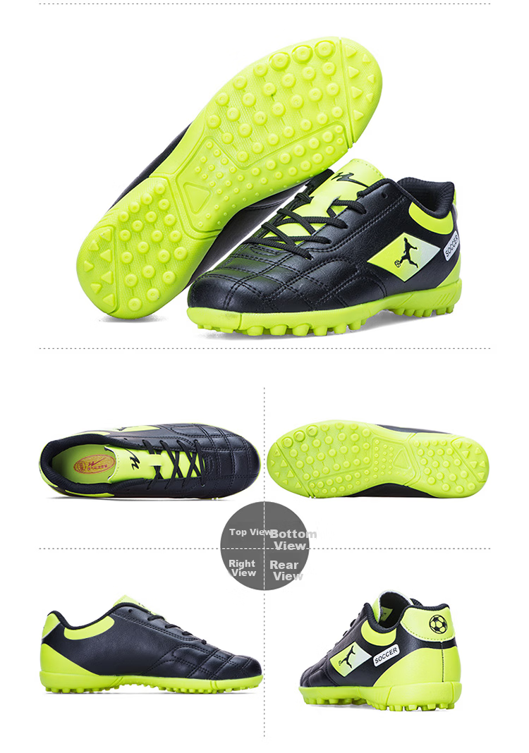 Double Star Bate Men's Football Shoes TF Turf Studs Sports Sneakers Professional Competition Grassland Student Large Size Adult Training Shoes 5
