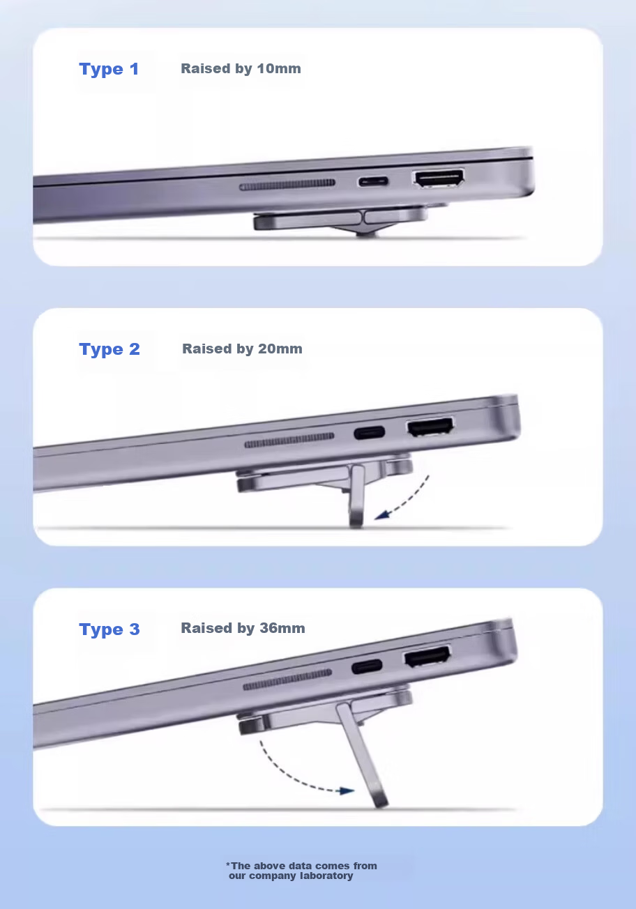 Home Maid Laptop Stand, N3 Foldable Height-Adjustable Cooling Base, Tablet Computer Desktop Portable Stand 4