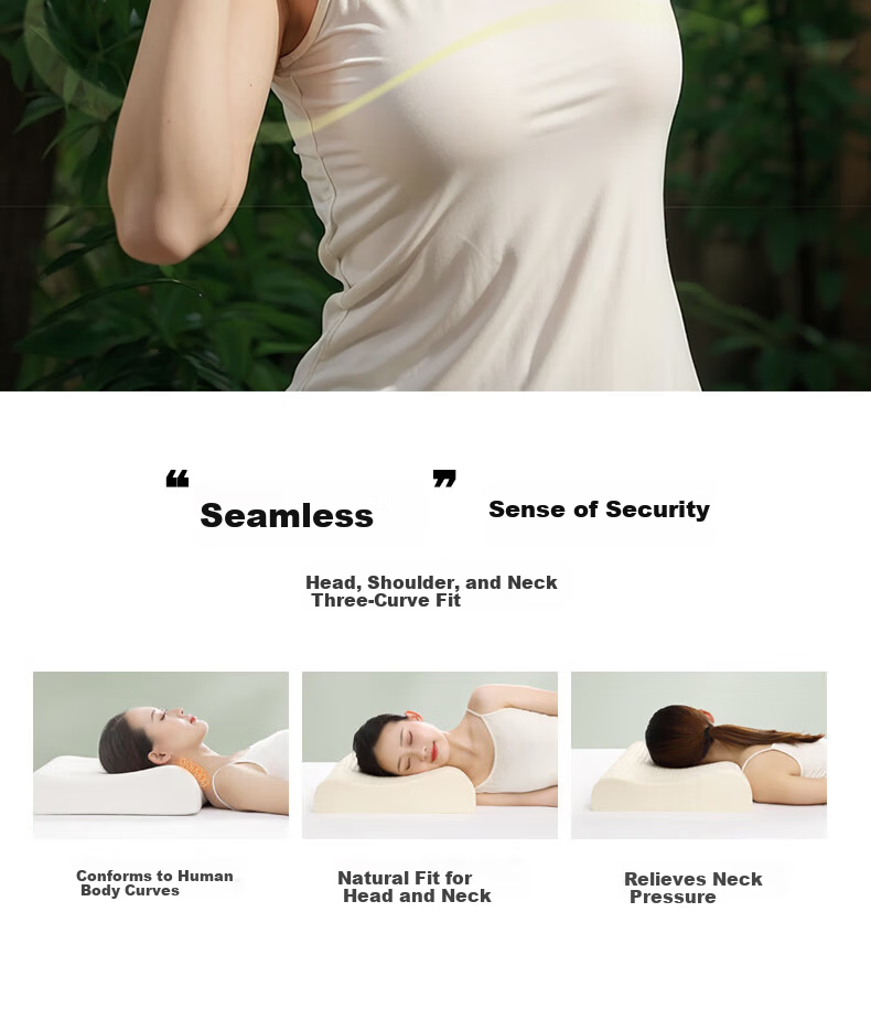 FUANNA Thai Imported Natural Latex Pillow, Antibacterial Fabric Wavy Breathable Adult Cervical Pillow Core Gift 60*40cm 9