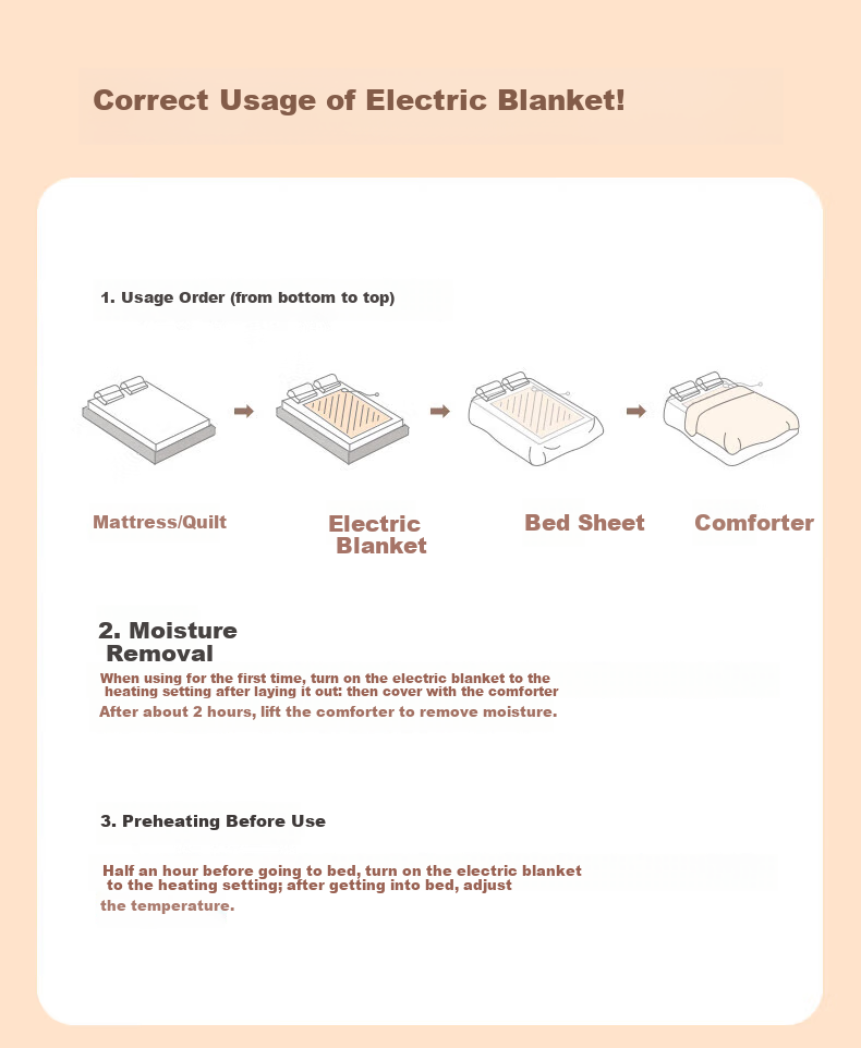 CHIGO Graphene Waterproof Single Electric Heating Blanket 1.8x0.9m High Temperature Power-off 3C Certified Dormitory Use 19