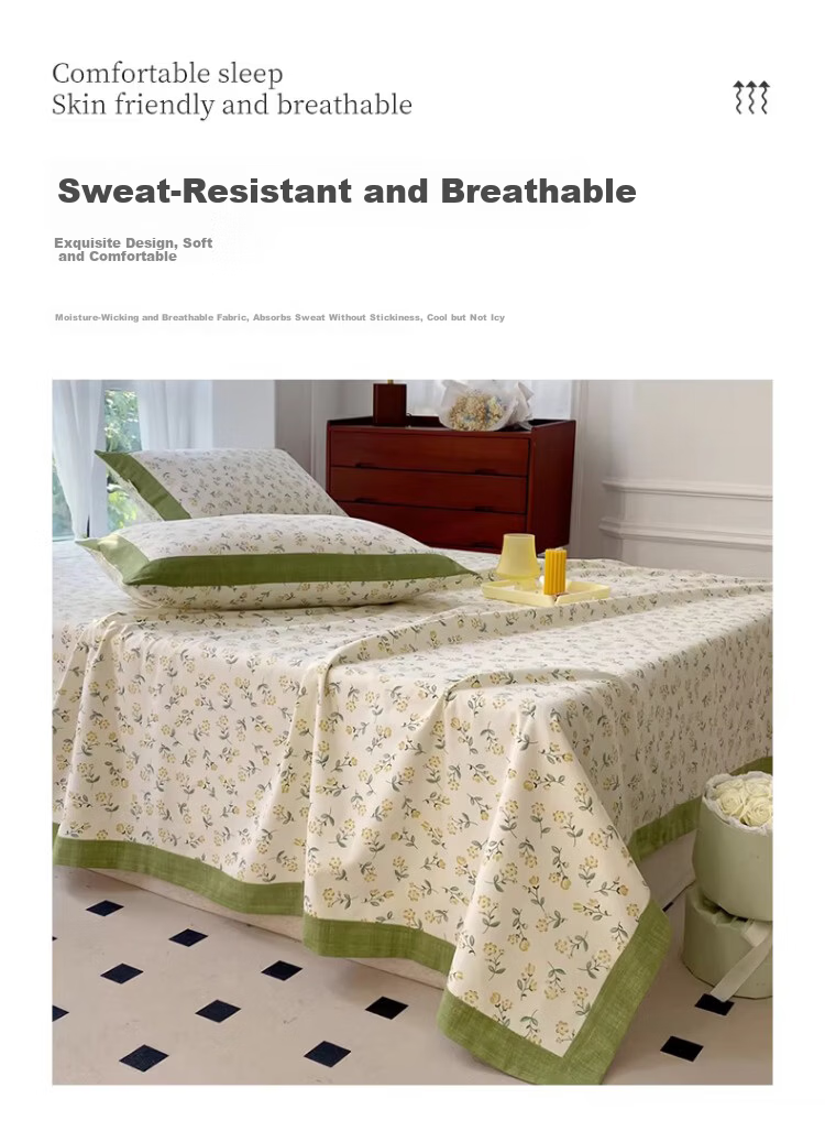 Hengyuanxiang 100% Pure Cotton Bed Sheet, 1.8x2 Meter Bed, Class A Antibacterial Coarse Fabric Bed Sheet, Single Item, 230x245cm, Cool-Feeling for Summer 6