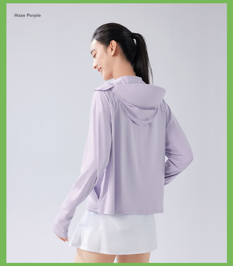 Beneunder Women's Sunscreen Jacket UV Protection Summer Breathable Ice Thin Cool Shawl Coat Blue M Size 21